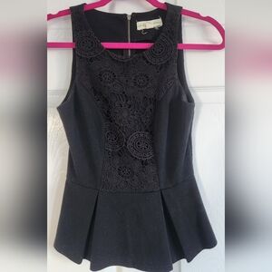 Black Peplum Top